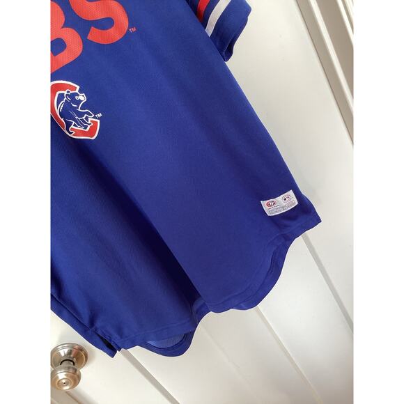 True Fan Unisex Short Sleeve Baseball Chicago Cubs Pullover Jersey Blue SZ Large - Picture 3 of 8